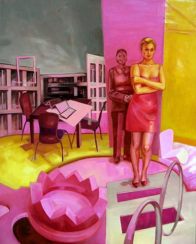 Habitat 2009 Acryl und Öl auf Leinwand 100 x 80 cm